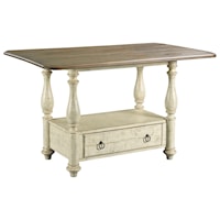 Kitchen Island/Tall Gathering Table with a Drawer and Shelf