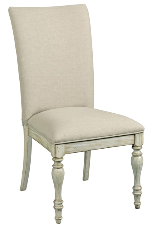 Tasman Upholstered Chair with Front Turned Legs