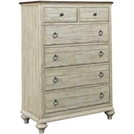 Hamilton Chest with 6 Drawers and Bun Feet