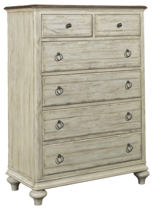 Hamilton Chest with 6 Drawers and Bun Feet