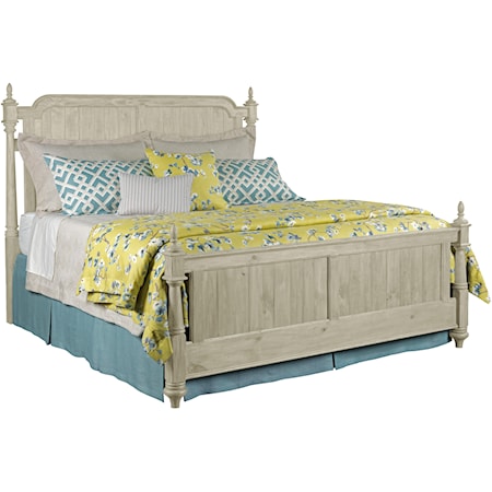 Westland King Bed Package with Bed Posts and Panel Footboard