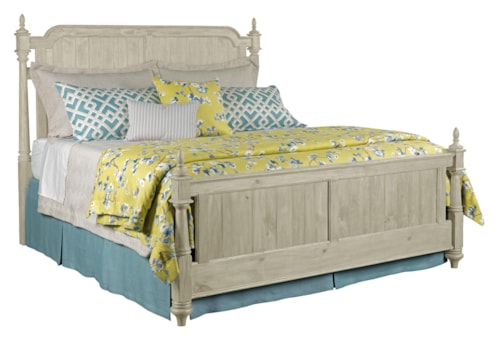 Westland King Bed Package with Bed Posts and Panel Footboard