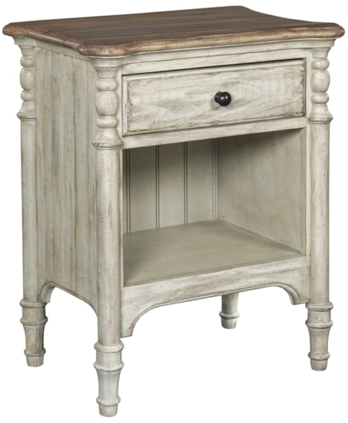 Open Nightstand with 1 Drawer and 1 Lower Shelf