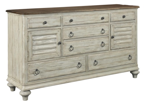 Ellesmere Dresser with 6 Drawers and 2 Shutter-Style Doors