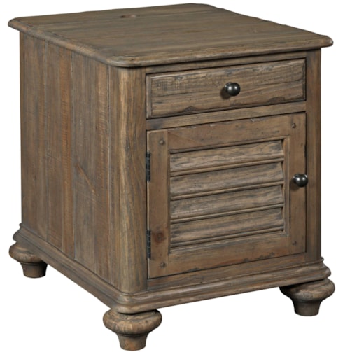 Chairside Chest with 1 Drawer and 1 Shutter-Style Door