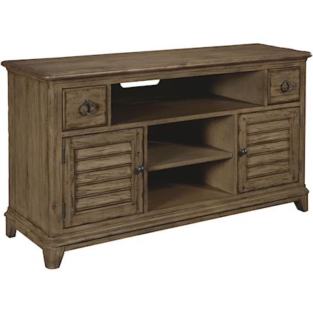 56" Console with 2 Drawers and Doors and Adjustable Shelves