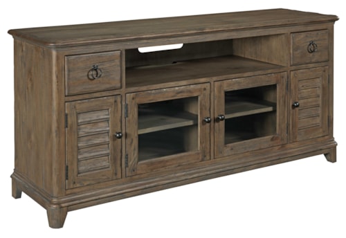 66" Console with 2 Drawers and 4 Doors and Adjustable Shelves