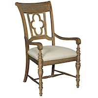 Arm Chair with Quatrefoil Back