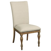 Tasman Upholstered Chair with Front Turned Legs