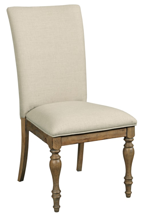 Tasman Upholstered Chair with Front Turned Legs