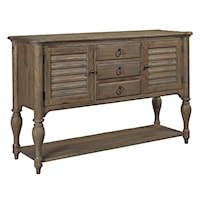 Edisto Sideboard with 3 Drawers and Silverware Tray and 2 Doors