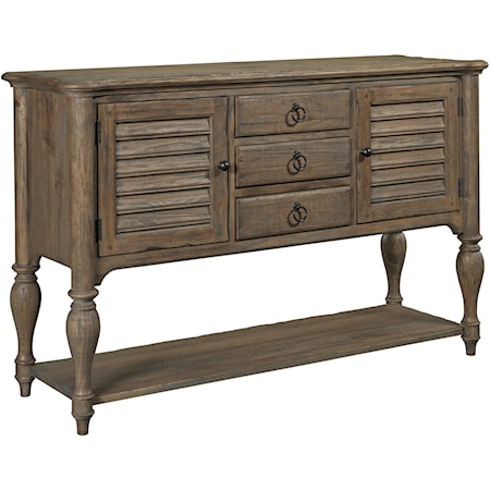 Edisto Sideboard with 3 Drawers and Silverware Tray and 2 Doors