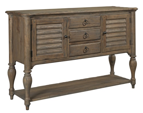 Edisto Sideboard with 3 Drawers and Silverware Tray and 2 Doors