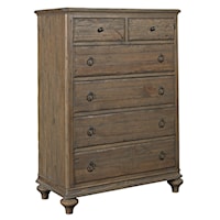 Hamilton Chest with 6 Drawers and Bun Feet