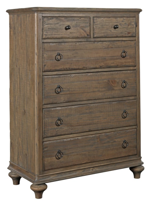 Hamilton Chest with 6 Drawers and Bun Feet