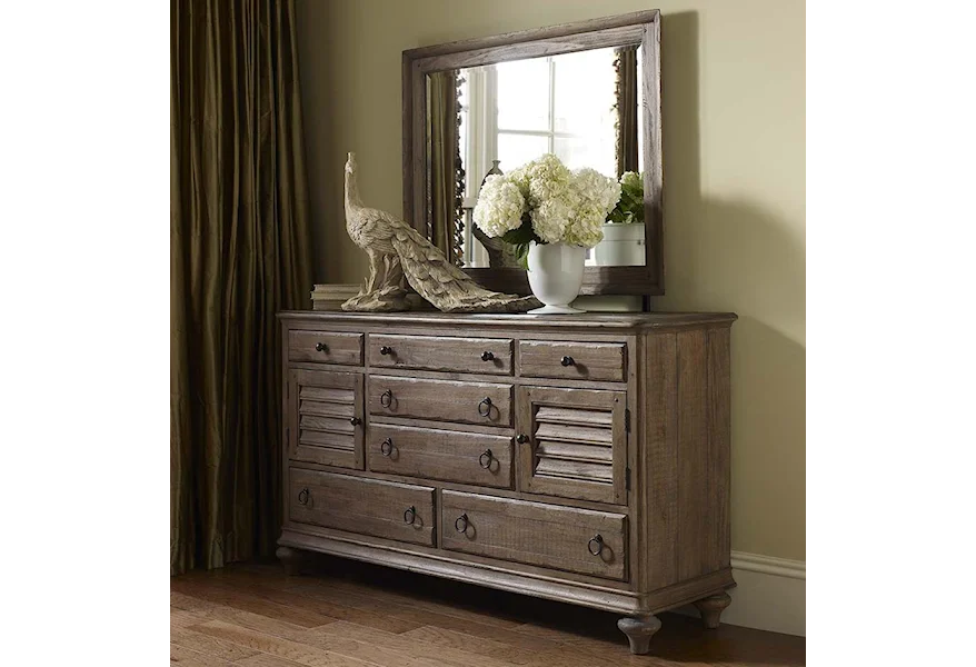 Weatherford Dresser and Mirror Combo by Kincaid Furniture at Pedigo Furniture