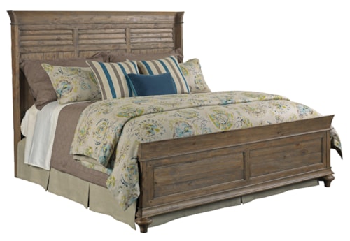 Shelter Queen Bed Package with Shutter-Style Headboard and Panel Footboard