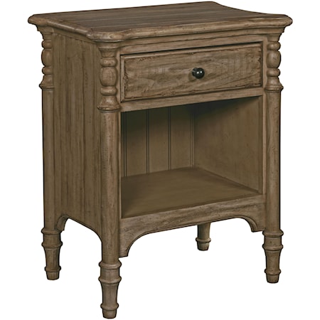 Open Nightstand with 1 Drawer and 1 Lower Shelf