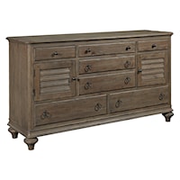 Ellesmere Dresser with 6 Drawers and 2 Shutter-Style Doors