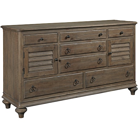 Ellesmere Dresser with 6 Drawers and 2 Shutter-Style Doors