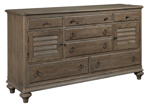 Ellesmere Dresser with 6 Drawers and 2 Shutter-Style Doors
