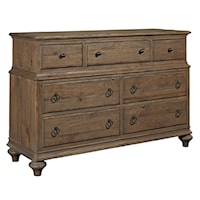 Wellington Drawer Dresser with 7 Drawers and Flip-Down Drawer