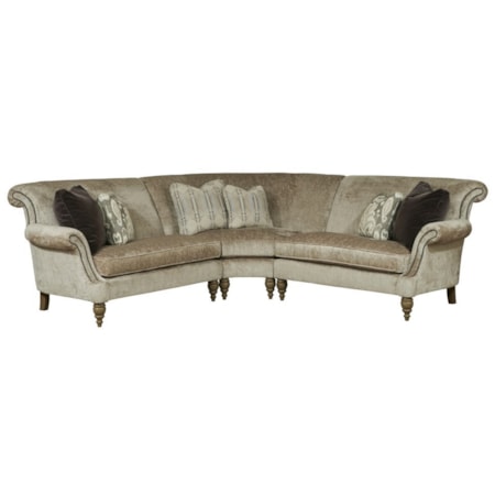 3 Piece Corner Sectional Sofa