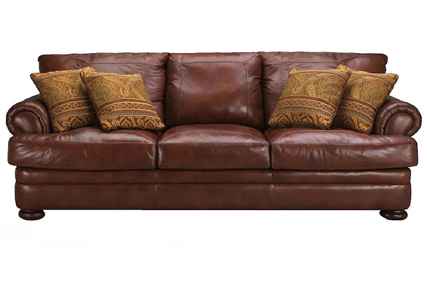 Montezuma Leather Sofa by Klaussner at Kaplan's Furniture