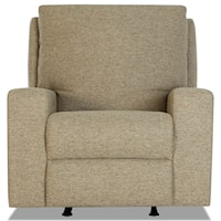 Contemporary Power Rocking Reclining Chair with Power Headrest