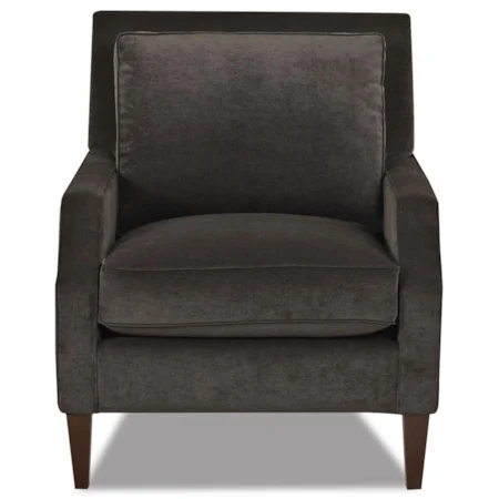 Contemporary Upholstered Arm Chair with Track Arms