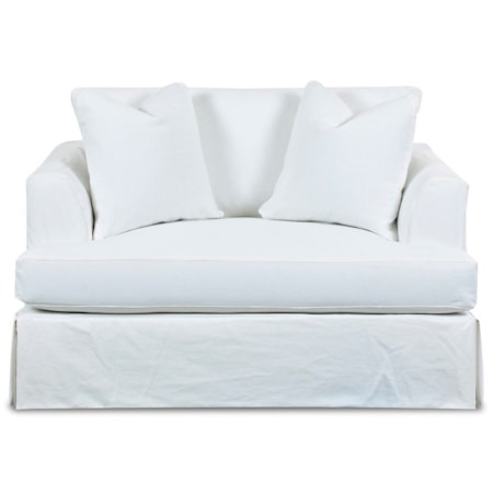 Oversized Slipcover Air Dream Sleeper Chair with Flared Track Arms