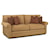 Klaussner Comfy Casual Stationary Sofa with Rolled Arms, Unattached Back and Welt Detail 