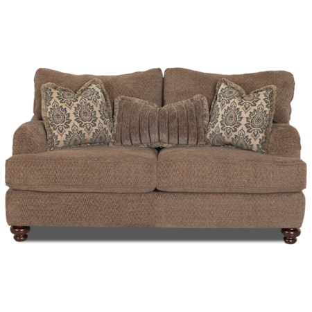 Traditional Loveseat with English Arms
