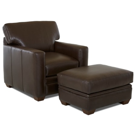 Contemporary Chair & Ottoman Set