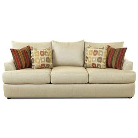 Three Over Three Sofa With Accent Pillows