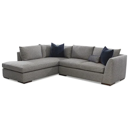 Contemporary 2-Piece Chaise Sofa with LAF Sofa Chaise
