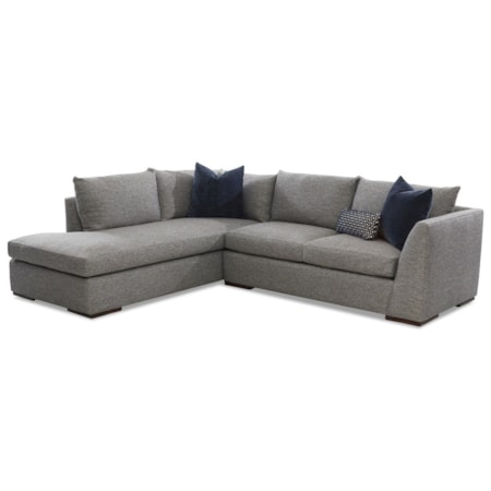 Contemporary 2-Piece Chaise Sofa with LAF Sofa Chaise