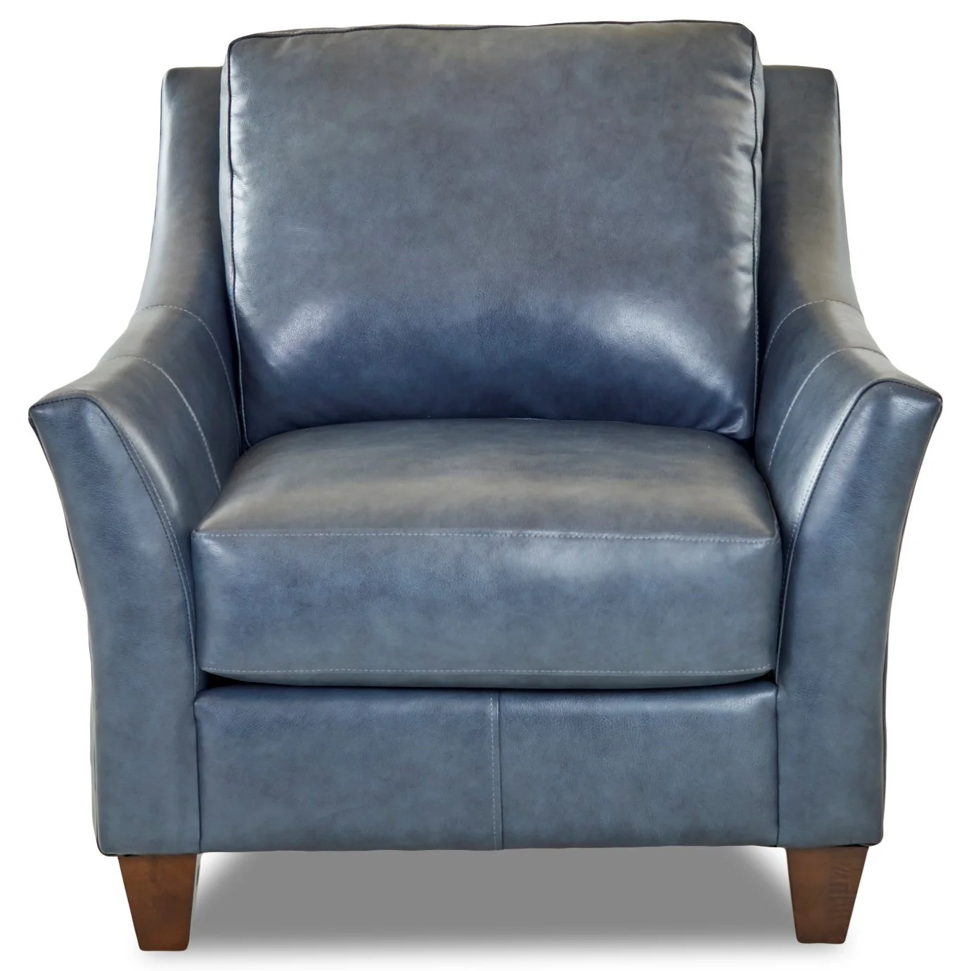 Klaussner Joanna Contemporary Leather Chair Wayside Furniture Mattress Upholstered Chairs