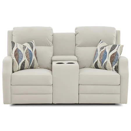 Console Reclining Loveseat w/ Pillows