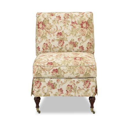 Traditional Clara Accent Chair with Casters