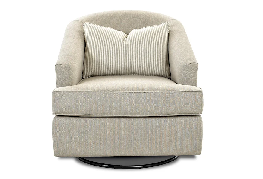 Chairs and Accents Devon Swivel Glide Chair by Klaussner at Johnny Janosik