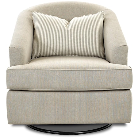 Devon Swivel Glide Chair with Pillow