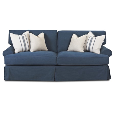 Air Dream Sleeper Sofa with Blend Down Cushions and 4 Toss Pillows