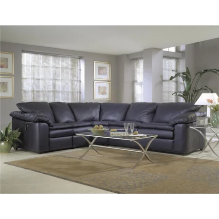 Left Arm Reclining Love Seat and Sleeper Sofa Sectional