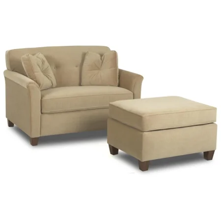 Upholstered Big Chair & Ottoman