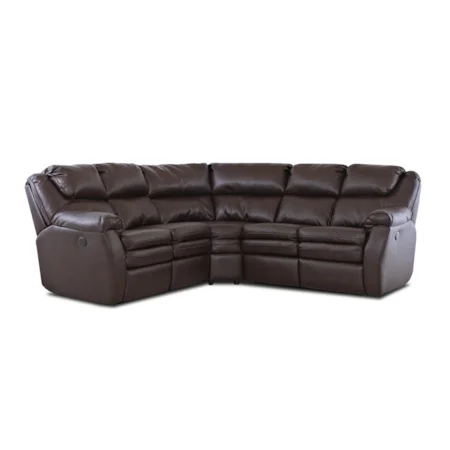 Casual Reclining Sectional with Underneath Storage