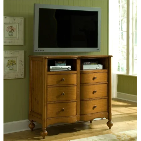 Cottage 6 Drawer Media Chest