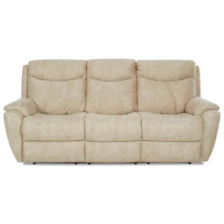 Casual Power Reclining Sofa with Power Headrests / Lumbar and XMS Massage with Heat Therapy