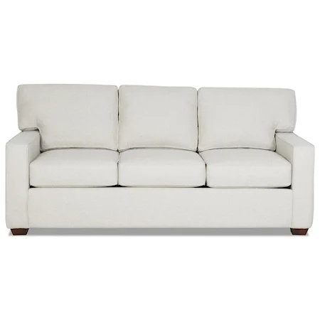 Contemporary Three Seat Sofa with Track Arms