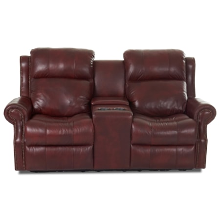 Traditional Power Reclining Loveseat with Cupholders and USB Ports